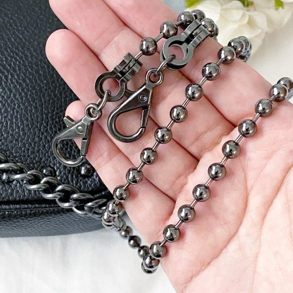 Crossbody / Shoulder Replacement Bead Chain Strap in Black - Picture 6 of 7